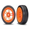 Traxxas 8374A Orange Split-Spoke Wheels With 1.9" Response Tires - Rear Pair For 4-Tec 2.0 Models